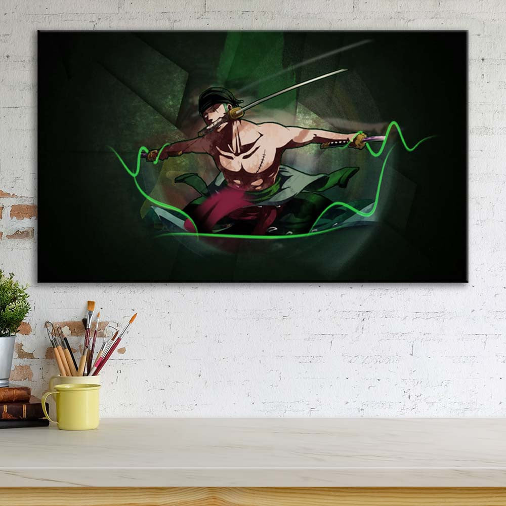 Tableau One Piece Zoro 12 Toile Avec Cadre