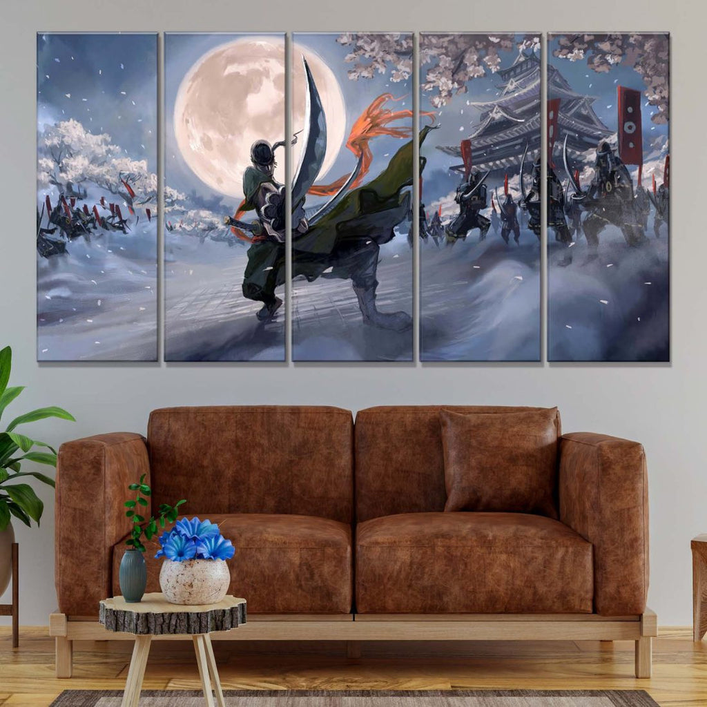 Tableau Zoro One Piece 2 Toile Avec Cadre