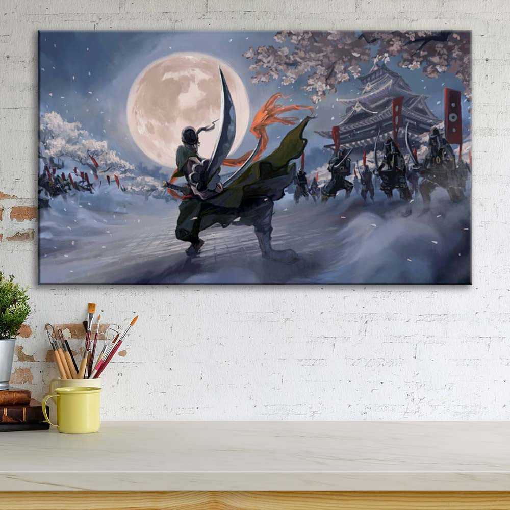 Tableau Zoro One Piece 2 Toile Avec Cadre