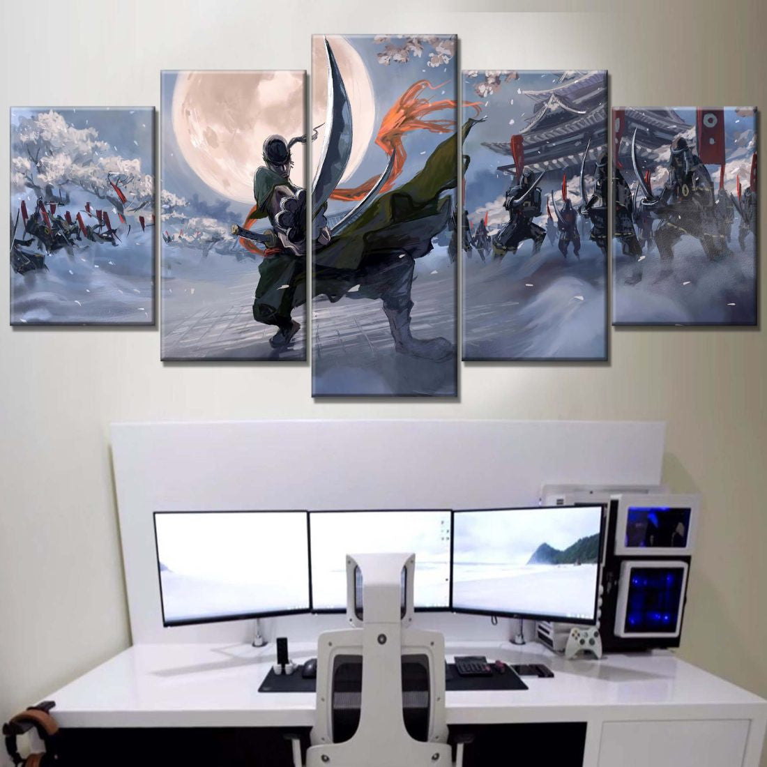 Tableau Zoro One Piece 2 Toile Avec Cadre