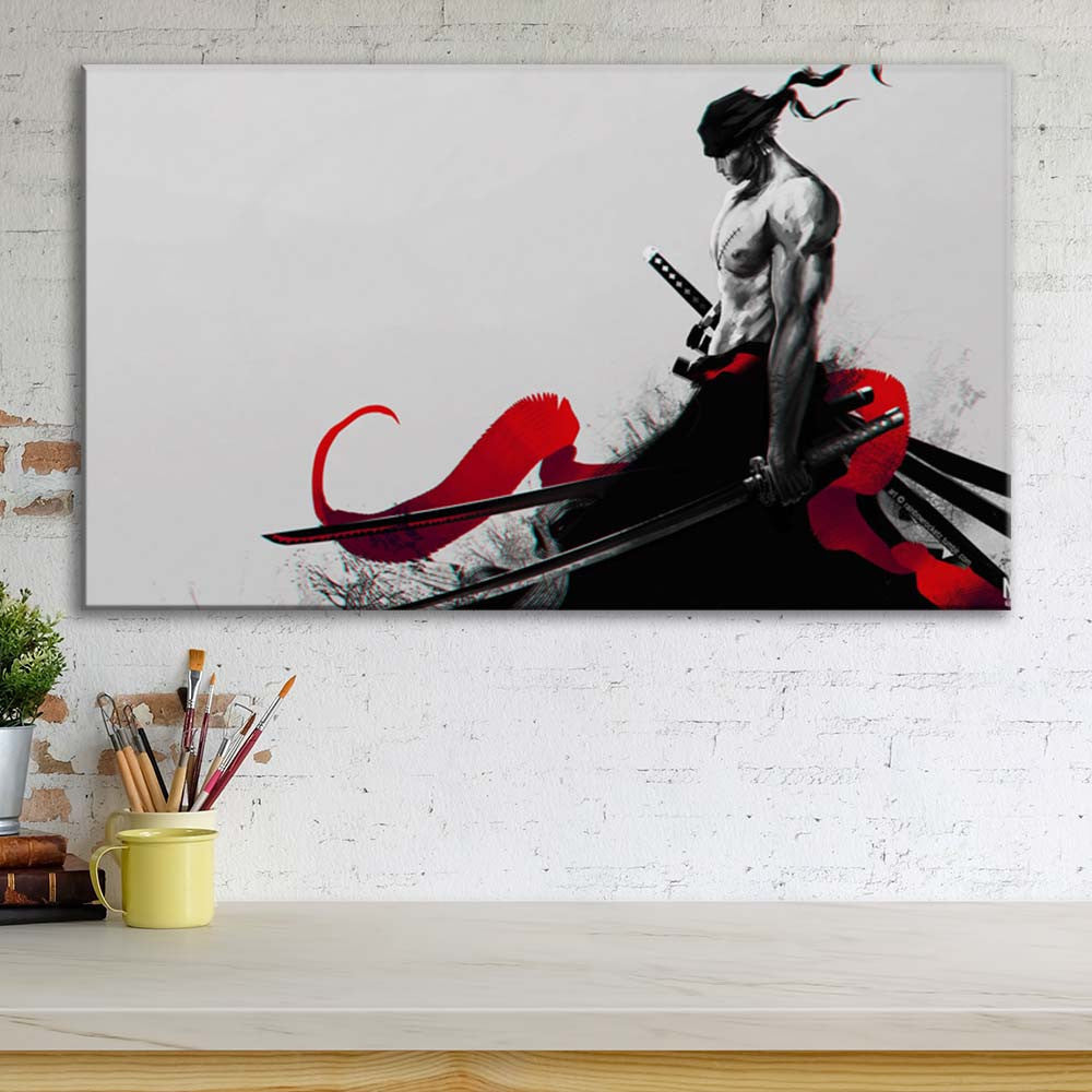 Tableau One Piece Zoro 50 Toile Avec Cadre