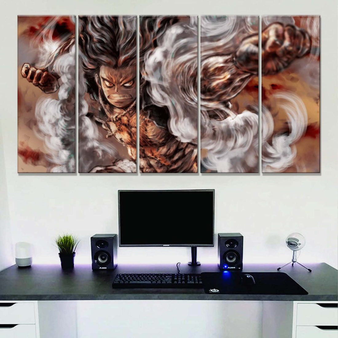 Tableau One Piece Luffy 36 Toile Avec Cadre