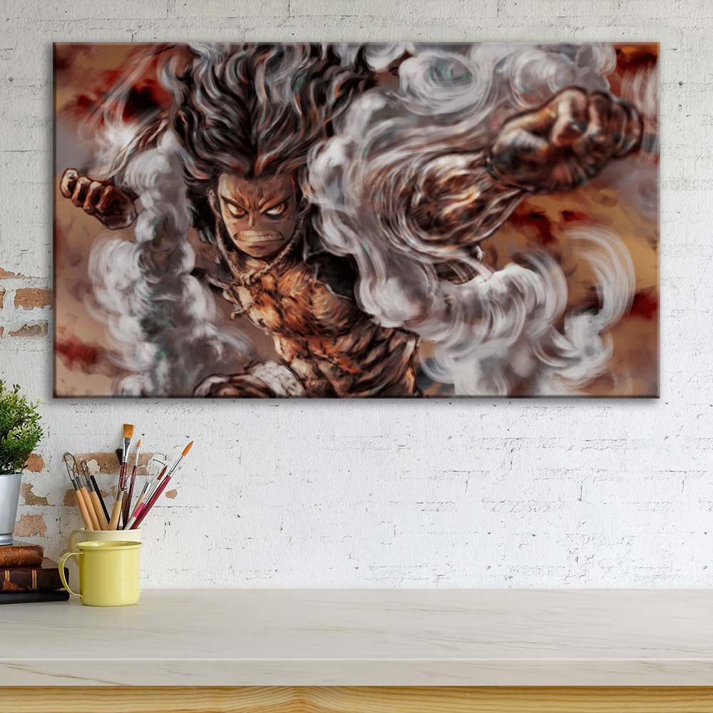 Tableau One Piece Luffy 36 Toile Avec Cadre
