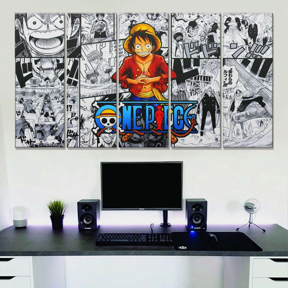 Tableau One Piece Monkey D Luffy 1 Toile Avec Cadre