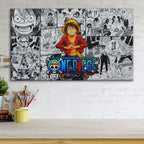 Tableau One Piece Monkey D Luffy 1 Toile Avec Cadre