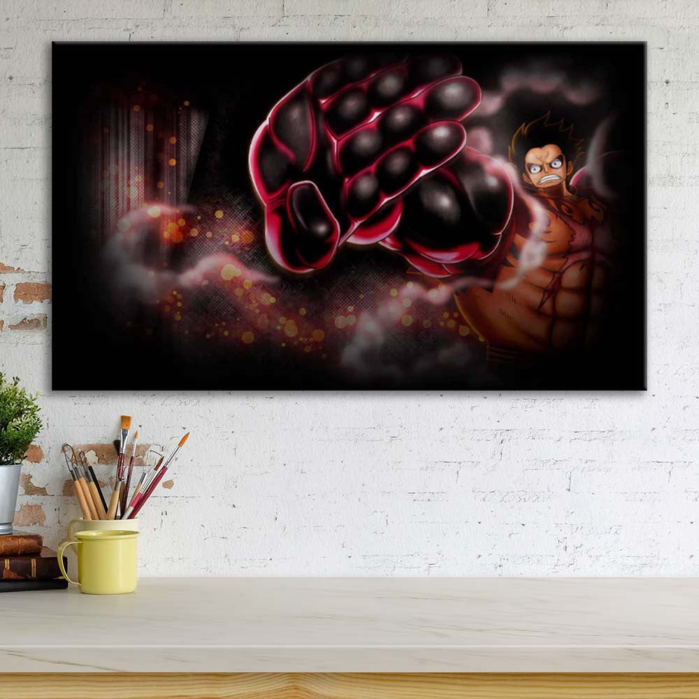 Tableau One Piece Monkey D Luffy 58 Toile Avec Cadre