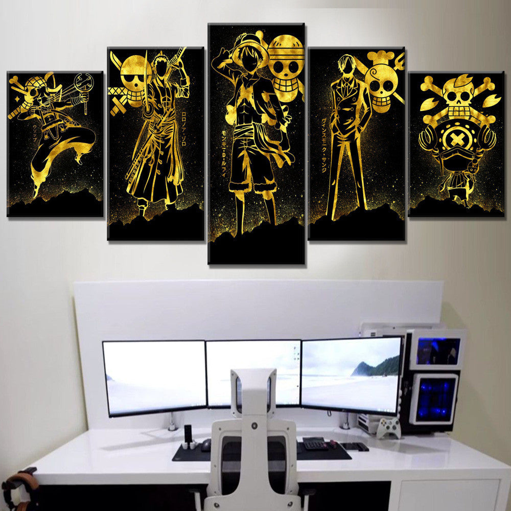 Tableau One Piece Personnages 2 Toile Avec cadre