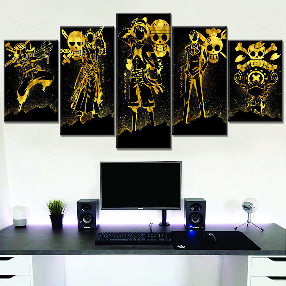 Tableau One Piece Personnages 2 Toile Avec cadre