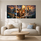 Tableau Abstrait Salon The Enchanted Wizard Castle