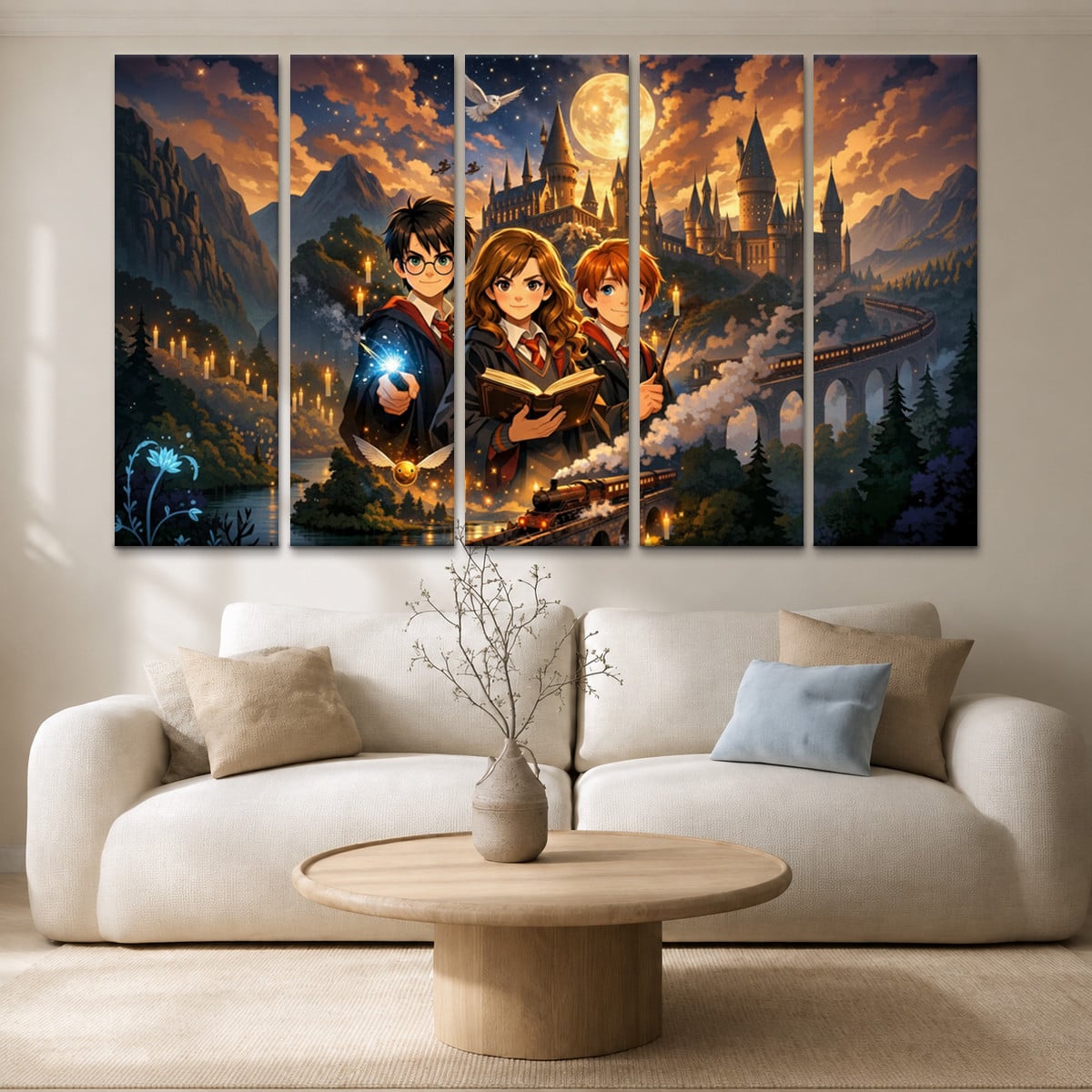 Tableau Abstrait Salon The Enchanted Wizard Castle