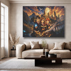 Tableau Abstrait Salon The Enchanted Wizard Castle