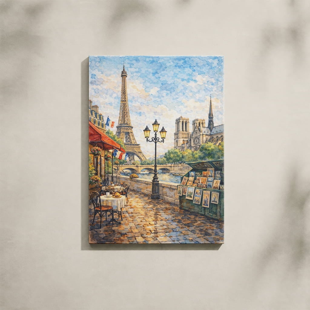 Tableau Abstrait Salon Sous le Ciel de Paris