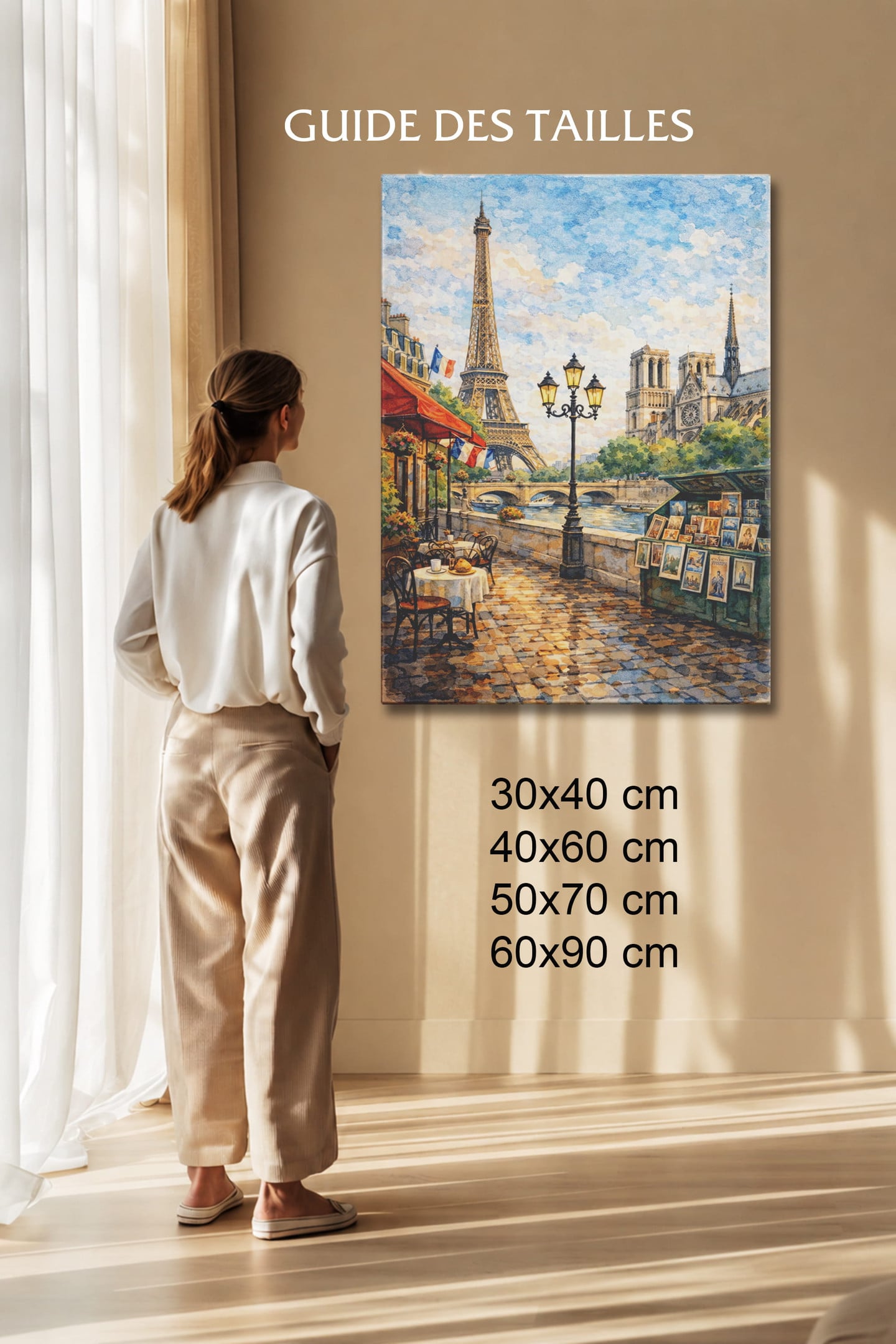 Tableau Abstrait Salon Sous le Ciel de Paris