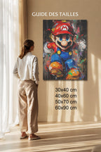 Manga Tableau Salon Mario Art Peinture Giclée