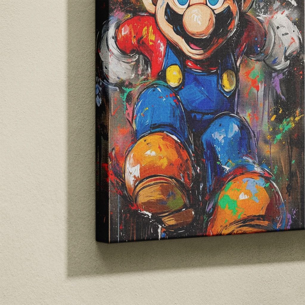 Manga Tableau Salon Mario Art Peinture Giclée