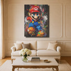 Manga Tableau Salon Mario Art Peinture Giclée