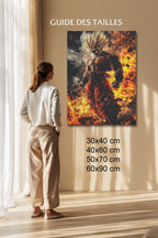 Manga Tableau Salon Super Saiyan Goku Explosion De Feu