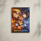 Manga Tableau Salon Naruto Vs Sasuke Feu Et Foudre Poster