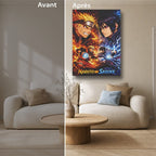 Manga Tableau Salon Naruto Vs Sasuke Feu Et Foudre Poster