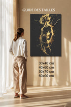 Manga Tableau Salon Super Saiyan Silhouette Éclair Dorée