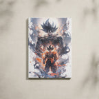Manga Tableau Salon Goku Transformation Fumée Éthérée