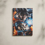 Manga Tableau Salon Goku Ultra Instinct Énergie Bleue