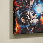 Manga Tableau Salon Goku Ultra Instinct Énergie Bleue