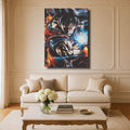 Manga Tableau Salon Goku Ultra Instinct Énergie Bleue