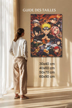 Manga Tableau Salon Naruto Équipe Poster Animé