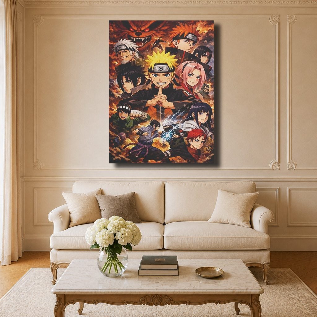 Manga Tableau Salon Naruto Équipe Poster Animé