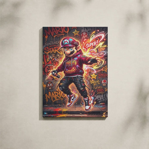 Manga Tableau Salon Mario Graffiti Urbain