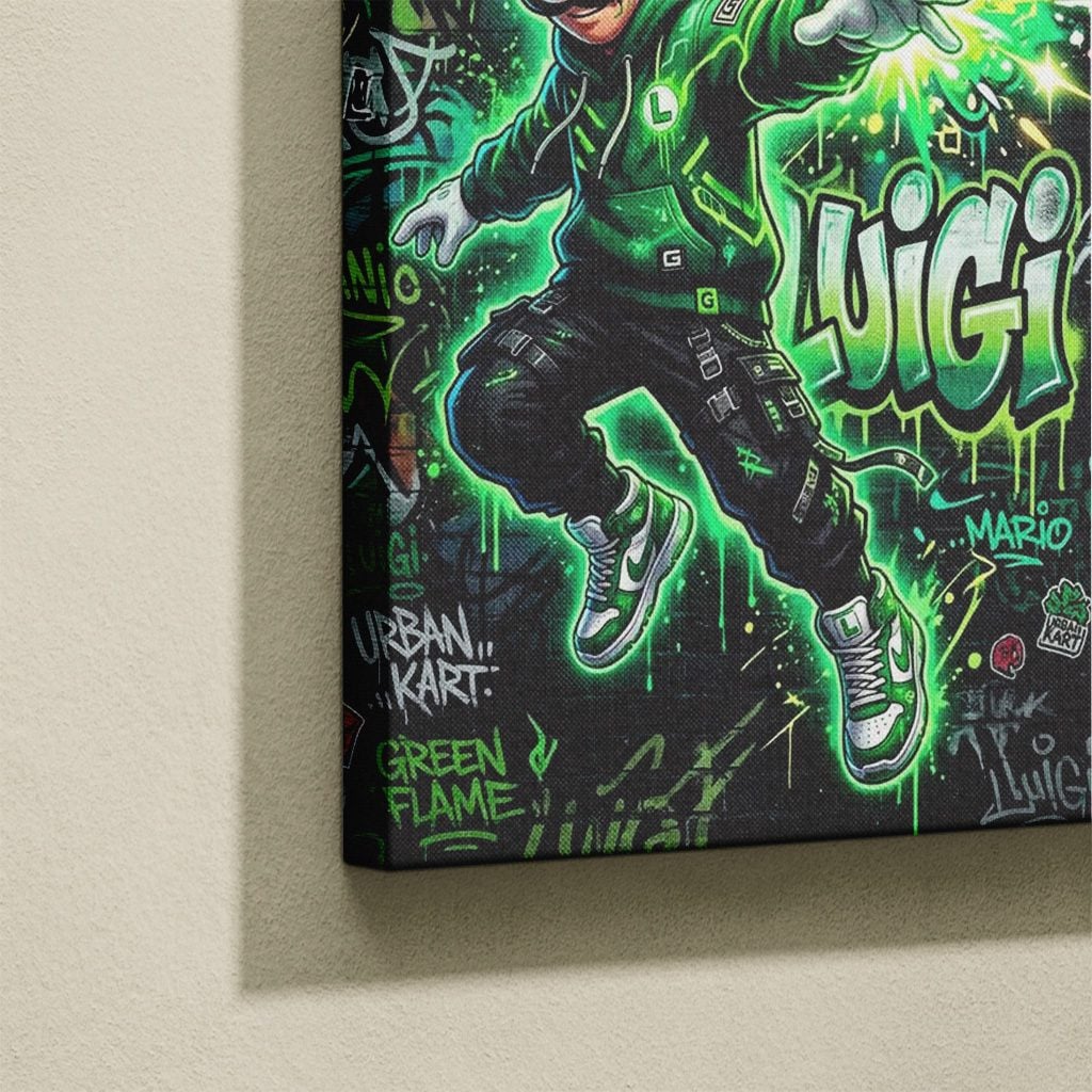 Manga Tableau Salon Luigi Graffiti Urbain