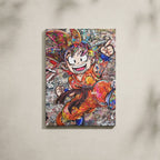 Manga Tableau Salon Goku Enfant Collage Pop Art