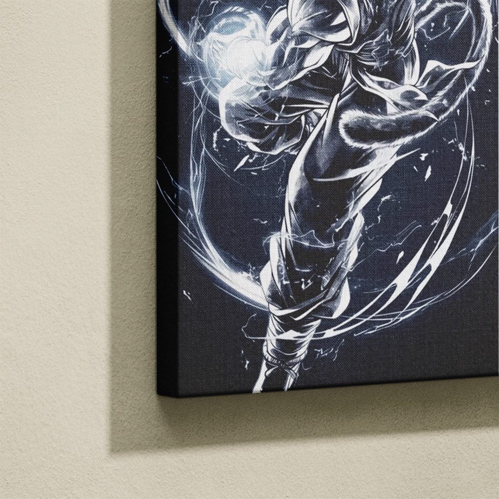 Manga Tableau Salon Goku Ultra Instinct Dessin Noir et Blanc