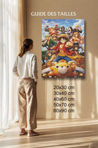 Tableau Manga Salon Équipage Thousand Sunny One Piece