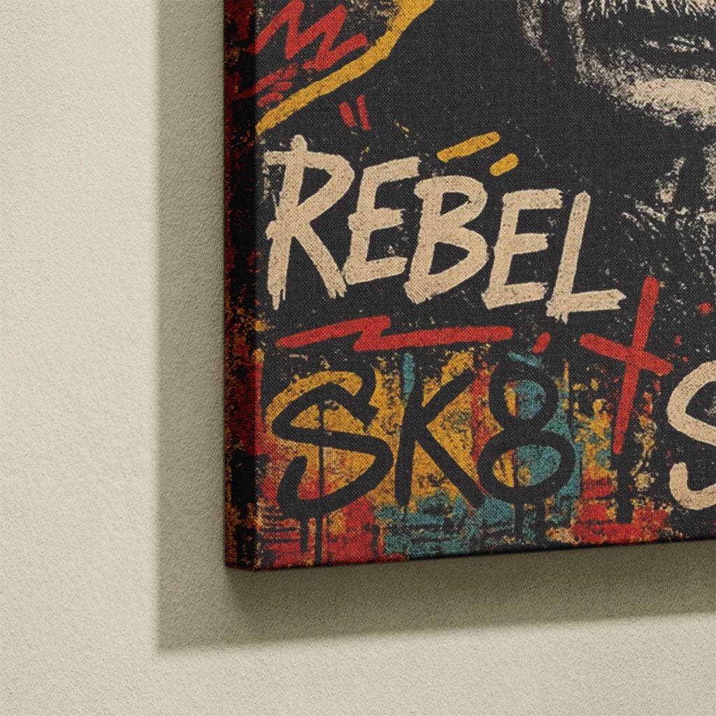 Tableau Pop Art Salon Einstein Thug Life Graffiti