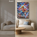 Tableau Manga Salon Luffy Gear 2 Poings Flammes