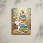 Tableau Cartoon Salon Snoopy Woodstock Bibliothèque Lecture