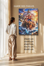 Tableau Manga Salon Luffy Going Merry Coucher de Soleil