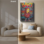 Tableau Cartoon Salon Bart Simpson Graffiti Street Art