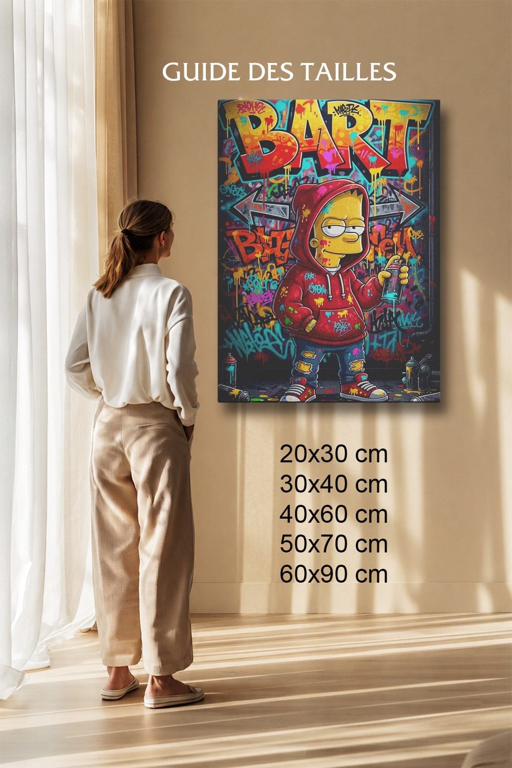 Tableau Cartoon Salon Bart Simpson Graffiti Street Art