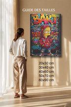Tableau Cartoon Salon Bart Simpson Graffiti Street Art
