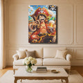 Tableau Manga Salon Luffy Roi des Pirates Chopper Bière
