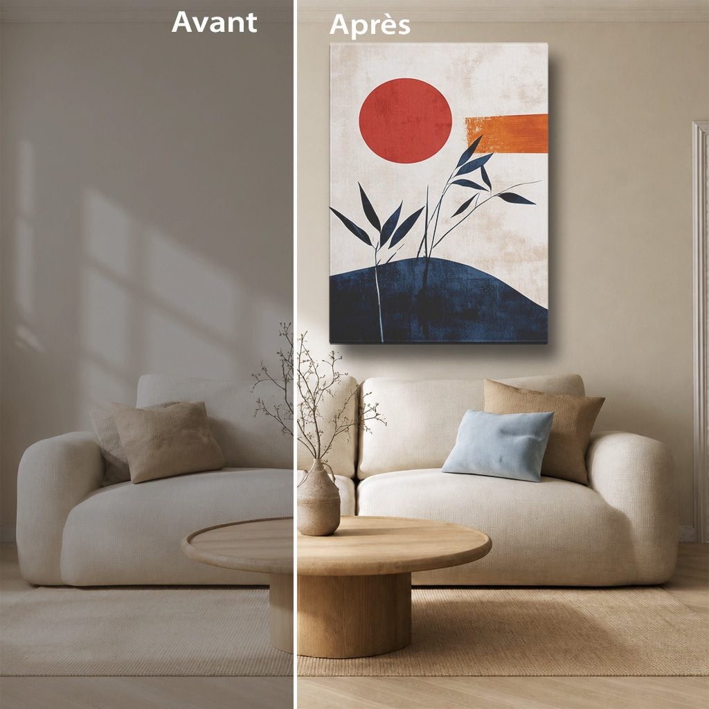 Tableau Luxe Salon Art Mural Élégant Design Premium