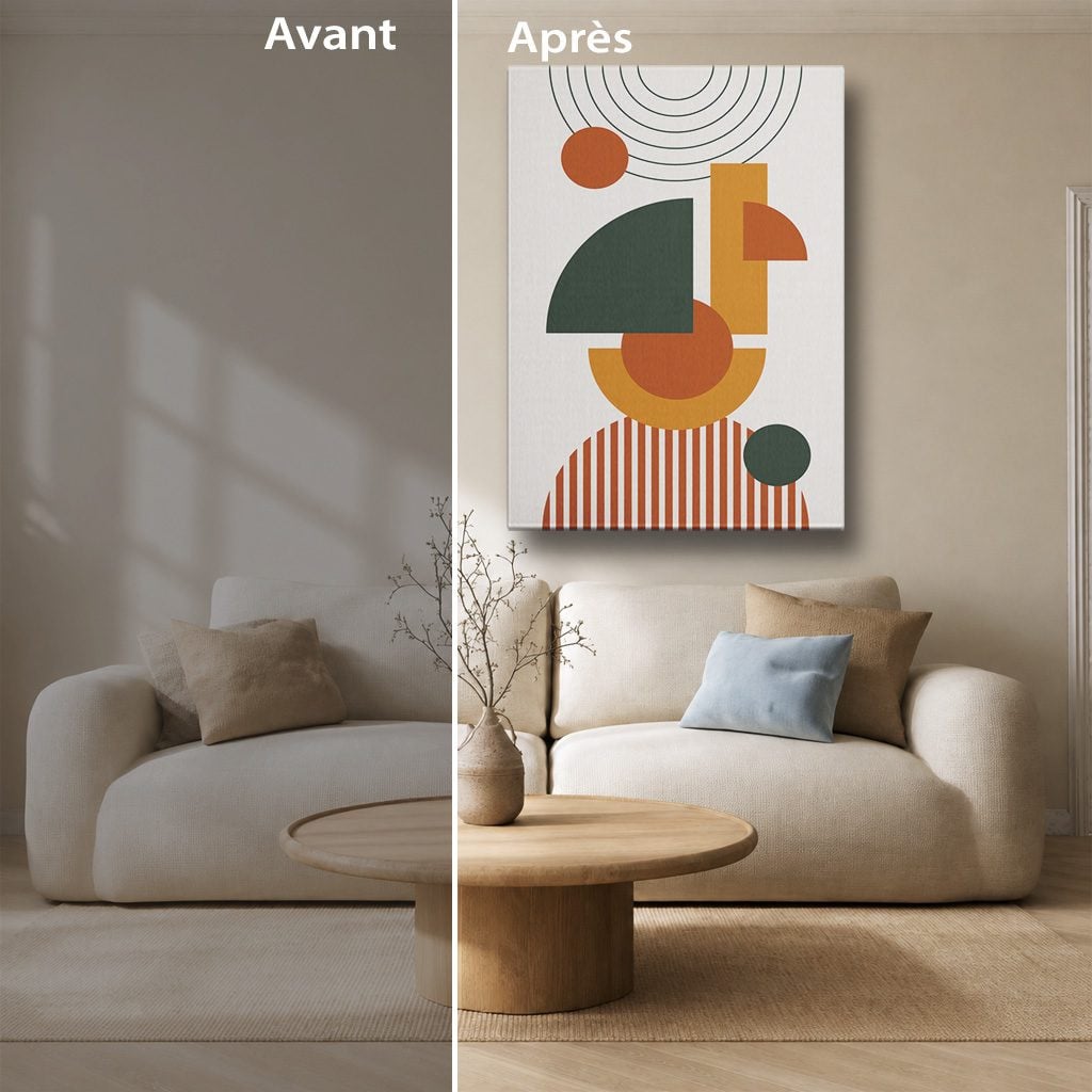 Tableau Bohème Salon Lignes Art Géométriques Minimaliste