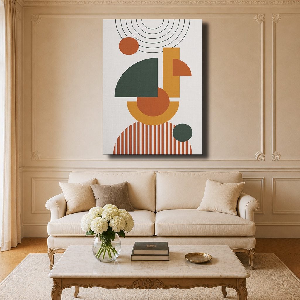 Tableau Bohème Salon Lignes Art Géométriques Minimaliste