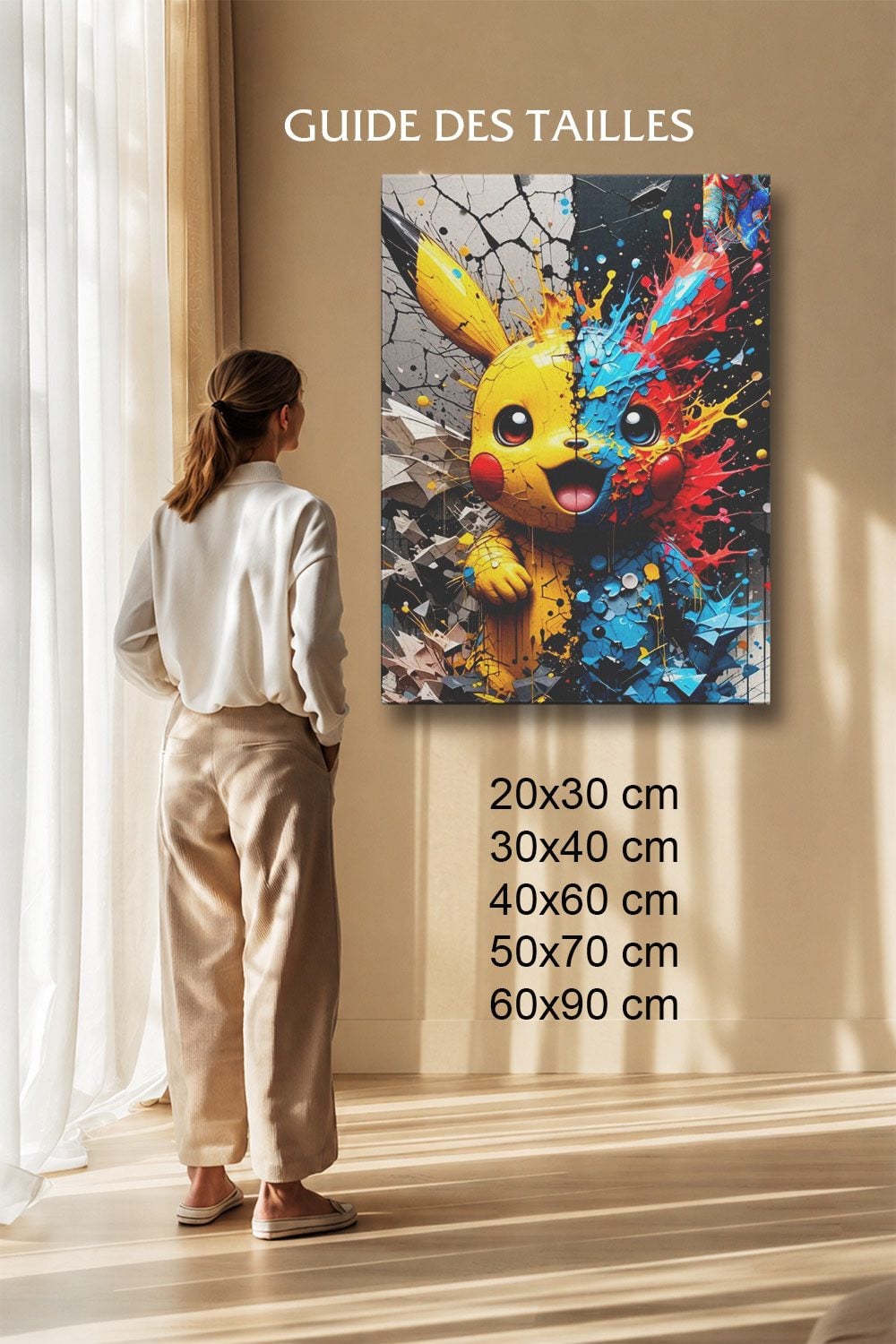 Tableau Anime Salon Pikachu Pokémon Art