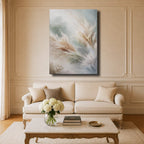 Tableau Nature Salon Herbes de Pampa Tons Neutres