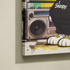 Tableau Cartoon Salon Snoopy Hip-Hop Écouteurs Boombox