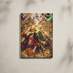 Tableau Manga Salon Luffy Zoro Wano Gear 5 Posters